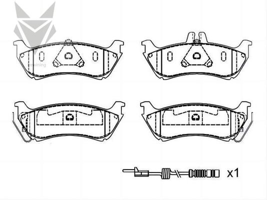 Auto Brake Pads MERCEDES BENZ M-Class SUV W163 1634201420 Car Brakes Accessories