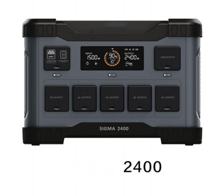 Outdoor Camping 2400W Portable Power Station LiFePO4 Battery Supplies