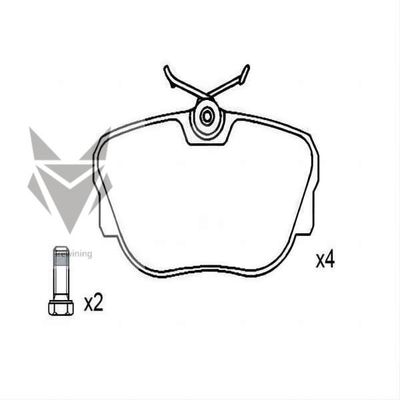 Auto Brake Pads MERCEDES BENZ 190D 190E W201 OE 0014208120 Car Accessories