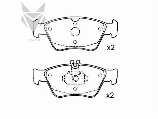 Auto Brake Pads MERCEDES BENZ C-Class Estate CLK Convertible E-Class Estate SLK 0024209620